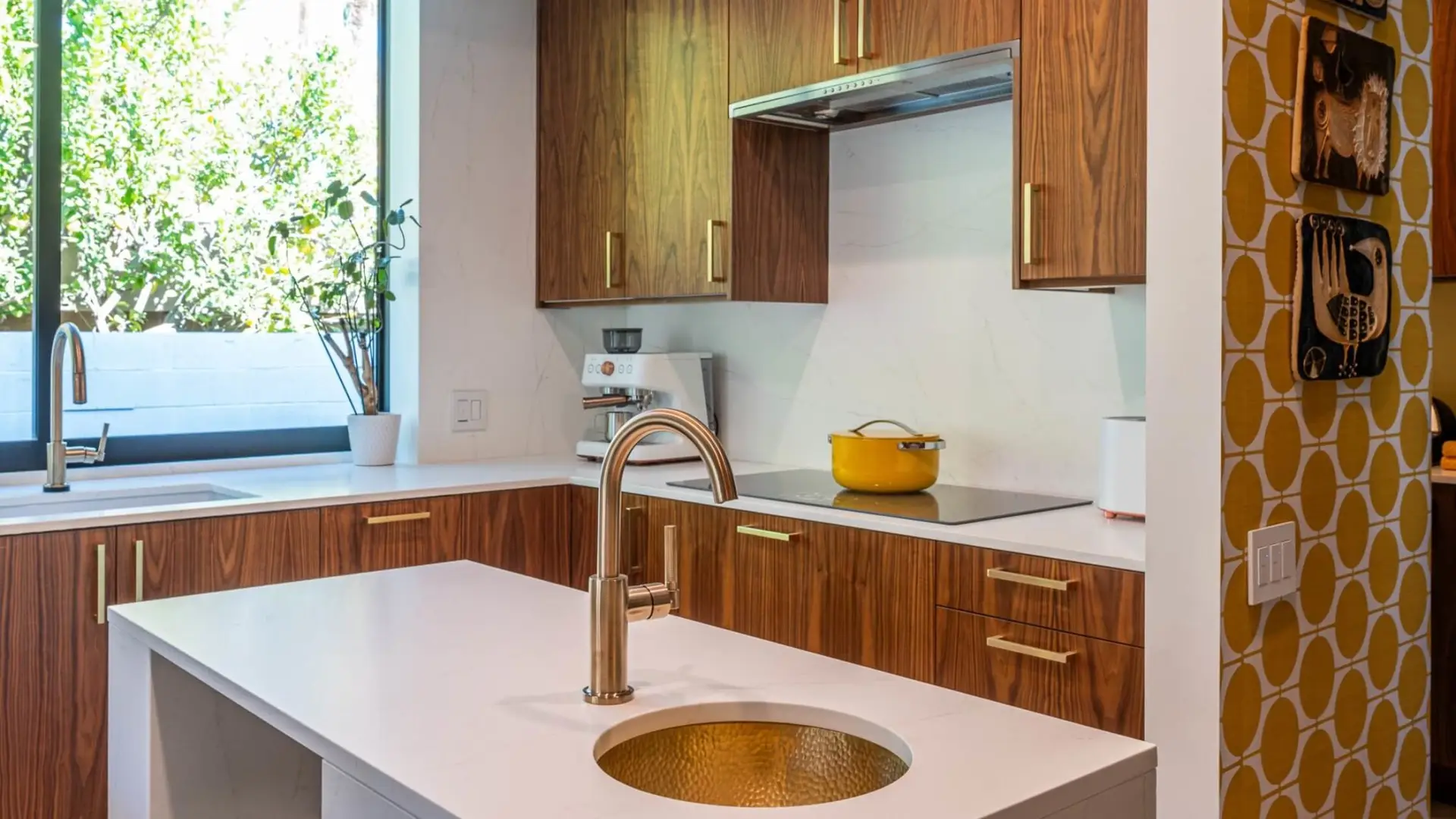 Walnut Kitchen Cabinets - Mid Century Modern