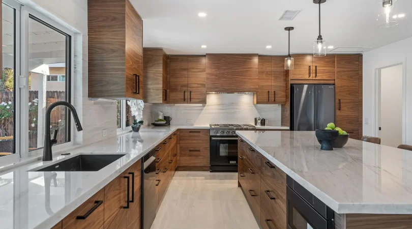 Walnut kitchen cabinet